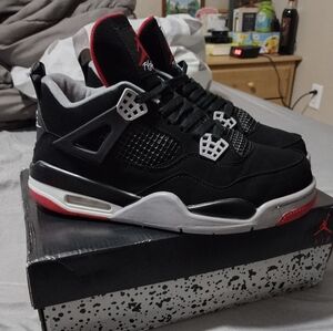 Air Jordan 4 Bred (Black Cement) Mens 8.5